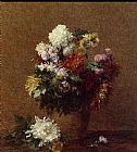 Famous Large Paintings - Large Bouquet of Chrysanthemums